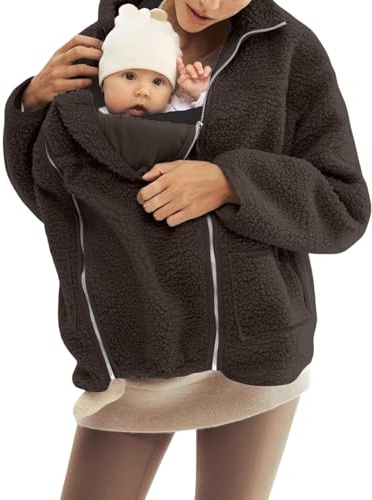 Generico Giacca da portare per neonati, giacca premaman, moda premaman, giacca invernale 3 in 1 per la gravidanza con inserto per neonato, cappotto premaman, giacca invernale per la gravidanza