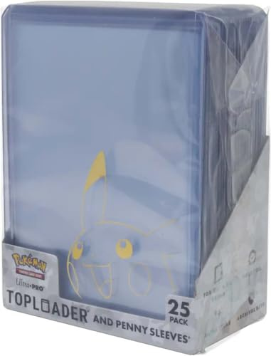Ultra Pro – Pikachu Toploader et Penny Sleeves Combo Pack pour le jeu de cartes à collectionner Pokémon (lot de 25)