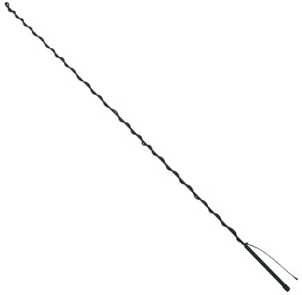 Weaver Equine Leather Stock Whip with Rubber Handle and 10 Popper, Red/White