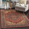 SAFAVIEH Traditionell Teppich für Wohnzimmer, Esszimmer, Schlafzimmer - Mahal Collection, Kurzer Flor, Marineblau und Rot, 155 X 231 cm