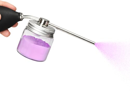 Noverlife Powder Spray Bottles, 12.5G Hairdressing Tools Hair Building Fiber Spraying Bottle, Powder Duster Applicator Nozzle Pump Hair Loss Sprayer Atomizer, Dry Glitter/Mica Spray Pump Dispenser