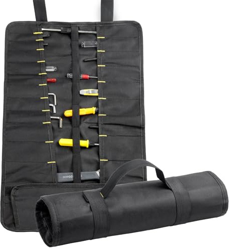 Sin Alicates herramientas Enrollable organizador Bolsa/Roll Tool 22 bolsillo llave inglesa Llave de trinquete herramienta Rolle bolsa de enchufes/destornilladores Enrollable menor Estuche