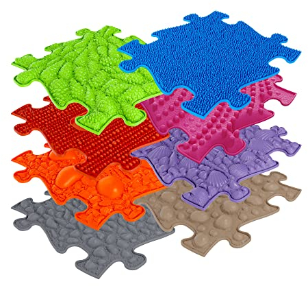 Orthopädische Sensorik Strukturmatten Muffik Basic Set-1 - 8 Teile für taktile Wahrnehmung