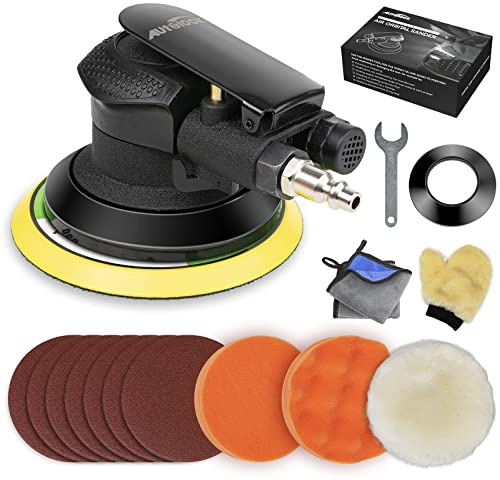 Autolock 5 Inche Air Random Orbital Sander, Pneumatic Palm Car Sander For Wood Polisher Metal, Auto Body Work, Da Sanders, Dual-action Sander(1pcs)