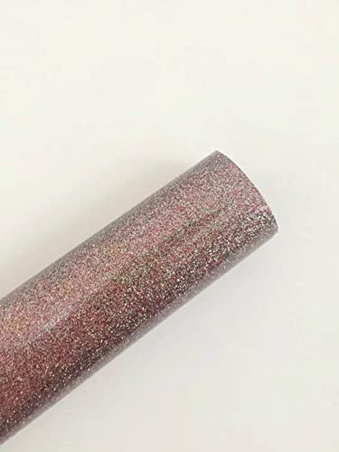 1 Roll 10x12 Glitter HTV Heat Transfer Vinyl, Easy to Cut and Press (Color : Rose gold)