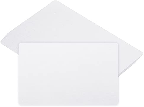 PATIKIL Metallo Biglietto Visita, 25pz Bianco Nome Carta Sublimazione Incisione Alluminio per Fai da Te Regalo Schede, Bianco