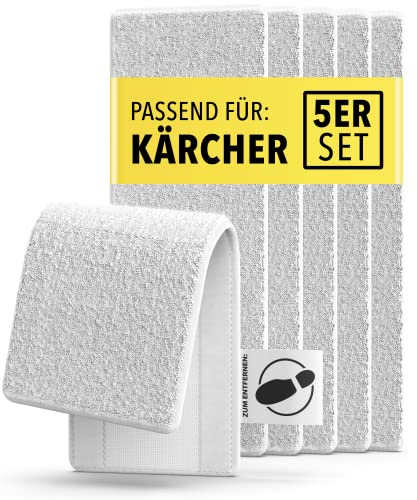 5er Set Ersatztücher für Kärcher EasyFix – kompatibel mit SC1, SC2, SC3, SC4, SC5 – Ersatzbezüge aus Mikrofasern für Dampfreiniger – waschbar & langlebig