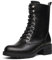 DREAM PAIRS Damenstiefel Mid-Calf Schnürstiefel Kampfstiefel Herbst Winter Schuhe damen Bequemer Reißverschluss women fashion combat boots DMB214-E SCHWARZ 38(EUR)