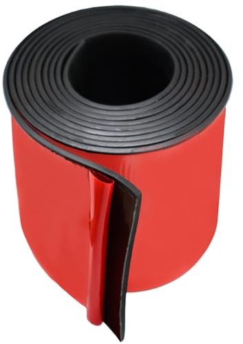 Rubber Strip Self Adhesive Neoprene Rubber Sheet 150mm(W) x3mm(T) x1m(L) Solid Neoprene Sealing Roll for DIY, Washers, Crafts, Pads, Flooring Protection, Supports, Leveling, Weather Seal