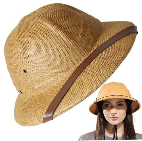 Cappello, elmetto di antidug Regolabili, caschi in Pith Portatili per Uomini, Cappelli da Sole Unica per Uomini e Donne, caffè Leggero, Casco
