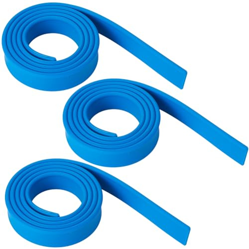 CRASPIRE 3Pcs Squeegee Replacement Rubber Blades 41 Inch Blue Silicone Rubber Blade Universal Replacement Rubber Squeegee Scrubber Refill Head for Windows Shower Doors Car Kitchen Glass Cleaning