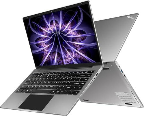 Ordinateur PC portable 14 pouces 128Go Win11 Celeron N4020 Support 1 To SSD Expansion 2.4G+5G WiFi Bluetooth 4.2 USB HDMI 1920 x 1080 FHD avec souris sans fil & Membrane de clavier AZERTY - Gray-F