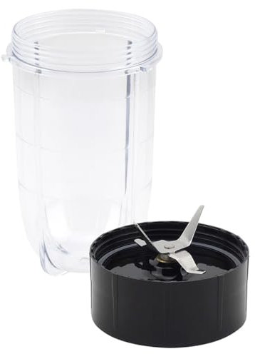 DEMULAX Juego de Cuchillas Cruzadas de Repuesto + Vaso de 16 oz for Magic Bullet, Piezas de Repuesto compatibles con licuadora MB1001 de 250 W Cuchilla de licuadora de Alto Rendimiento
