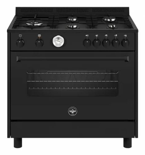 AMN965GTN24 - Cucina a gas con forno, 90x60 cm, colore Nero, Classe energetica A