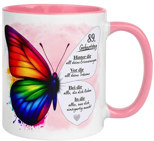 89 Geburtstag Frau Geschenk Tasse | Weil du einfach Einzigartig bist | Geburtstagstasse für Frauen zum 89. Geburtstag | 89ter Geburtstag - Geburtstagsgeschenk mit Spruch | Made in Germany