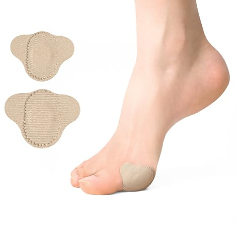 Promifun Moleskin - Cuscinetti per alleviare il dolore da indossare con le scarpe, cuscino per alluce valgo 24 ct, protegge i piedi per uomini e donne, adesivo autoadesivo resistente all'acqua (taglia