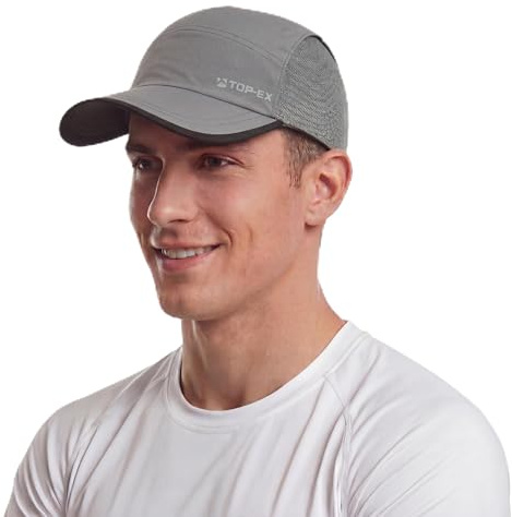 TOP-EX Gorra de béisbol para hombre y mujer con malla transpirable, gorra de correr, protección solar, gorra de verano, gorra para correr, deportes, 95550A_gris oscuro, XL-XXL