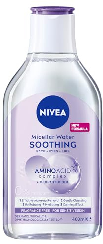 NIVEA MicellAIR Skin Breathe Micellar Water (400 ml), 3-in-1 Sensitive Make Up Remover, Micellar Cleaning Water, Gentle Moisturiser for Women, Pack of 5