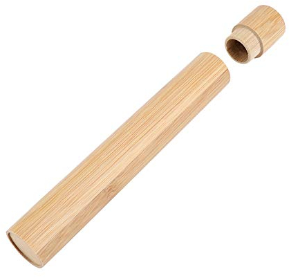 Eastbuy Zahnbürstenbox aus Bambus, umweltfreundlich, Bambus-Reisebox, Aufbewahrungsbox, 21 cm, für Reisen