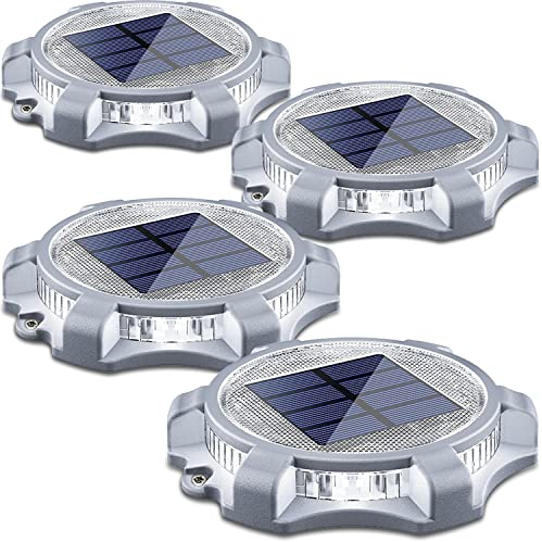 Siedinlar Solar Bridge Lights Pathway Lamp Outdoor LED Waterproof for Garden Dock Path Yard 4 Pack (Warm Colour/White)