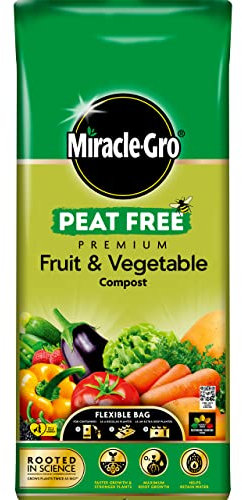 Miracle-Gro PEAT FREE Premium Fruit & Vegetable Compost, 42 Litres