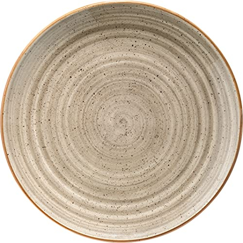 Bonna Premium Porcelain ATRGRM27DZ Aura Terrain Plate Teller flach, 27cm, Porzellan, Sand, 1 Stück