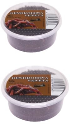 Generic 2 Dosen Dendrobena Mix Inhalt: ca. 40 Stück mit unterschiedlichen Wurmgrößen, Angelköder, Lebendfuttter,