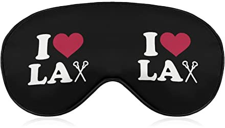I Love Lacrosse Soft Eye Mask Cover Effektive Beschattung Augenbinde Komfort Schlafmaske mit elastischem verstellbarem Riemen