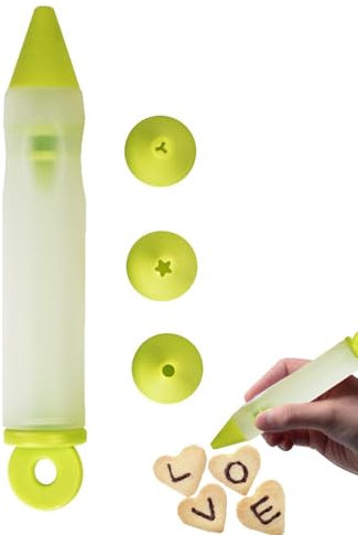 Fukamou Penna Per Tubazioni | Penne Al Cioccolato Per Decorare - Penna Per Scrivere Alimenti In Silicone Con Punte Per Penne Per Tubi Di Glassa, Kit Di Penne Per Decorare Pasticcini Con Crema Per