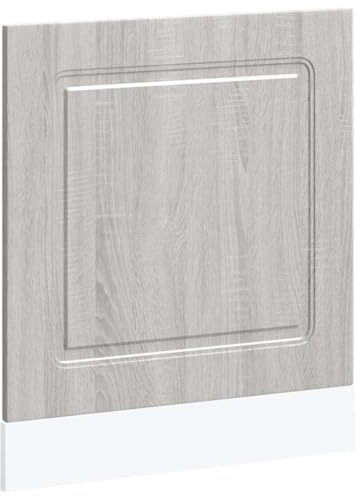 vidaXL Dishwasher Panel - Grey Sonoma Engineered Wood - Modern Kitchen Protection - 60x1.5x67 cm