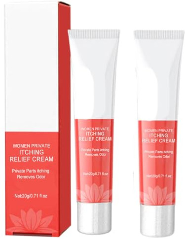 2PC Picazón en el área íntima crema con picazón | Crema anti Pitting para mujeres | Cremas ungüento contra la picazón en el área genital | Calmante cremas picazón refrescante para sequedad, ardor