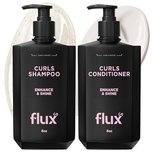 Curly Hair Shampoo & Conditioner Set – Hydrating Curl Shampoo & Conditioner for Curly & Wavy Hair for Women & Men – Sulfate-Free Frizz Control & Moisture for Defined, Softer Curls – 8 fl oz
