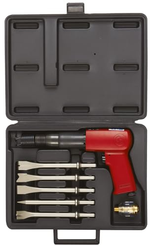 Chicago Pneumatic CP7150K - Kit - Air Hammer, Welding Equipment Tool, Construction, 0.401 Inch (10.2mm), Round Shank, Stroke 3.5 in / 89 mm, Bore Diameter 0.75 in / 19 mm - 2300 Blow Per Minute