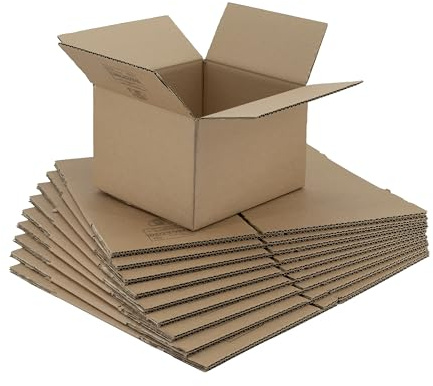 IMBALLAGGI 2000 - Scatole Trasloco a Onda Singola 23x20x15, Pack da 10 Scatole Cartone Resistenti e Durevoli, Scatoloni per Trasloco e Spedizioni - Cartoni per Traslochi, Imballaggio e Deposito