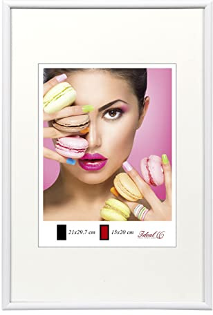 IDEAL TREND Photo Style Kunststoff Bilderrahmen Fotorahmen Wanddeko Collage Foto Poster: Farbe: Weiß | Format: 50x70