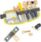 Small Foot Werkzeuggürtel Miniwob, verstellbar und mit Werkzeugen aus Holz, für Kinder ab 3 Jahren, 11807, Grau Gelb