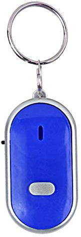 Localizador de llaveros, Dispositivo antipérdida de Control de Voz MAGT Buscador de Llaves con Silbato Trazador de llaveros(Azul)