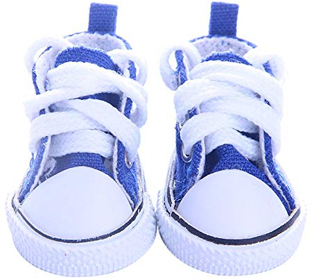 BSTCAR Puppenschuhe 5,5CM Mini Schuhe Klassische Sehr Klein Canvas Schuhe Stoff Schuhe Fingerspielzeug Puppen, Kind-Geschenk-Spielzeug