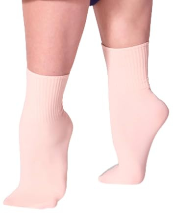 Capezio Ribbstickad damstrumpa, balettrosa, en storlek, balettrosa