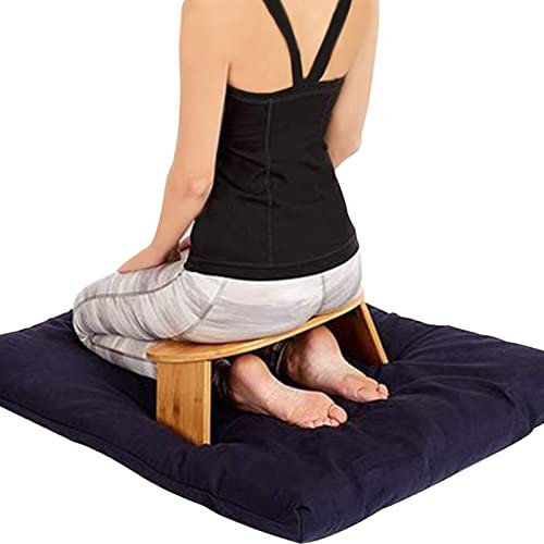 JYCCH Ergonomische klappbare Meditationsbank aus Bambus, einfacher Yoga-Hocker, tragbares Design für den Einsatz im Freien und auf Reisen