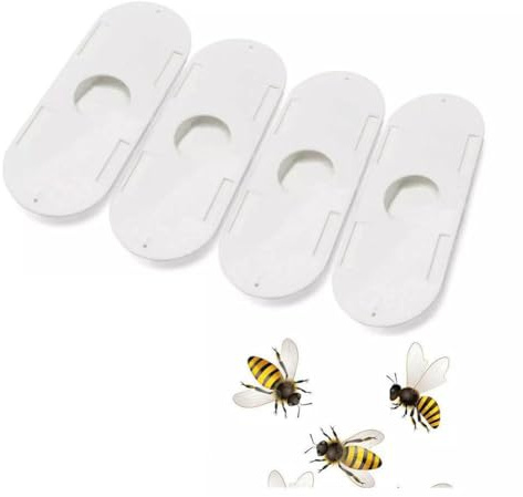 HFLWYWD Bee Escape Equipment,Bee Escape Porter,Beehive Nest Door Beekeepers Beekeeping Porter,One-Way Hive Valve Beehive Nest Door for Beekeepers Beekeeping Tools for Honey Production (4pcs)