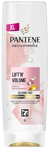 Pantene Pro-V Miracles Lift & Volume Biotin + Rose Water Conditioner 400ml, Silicone Free