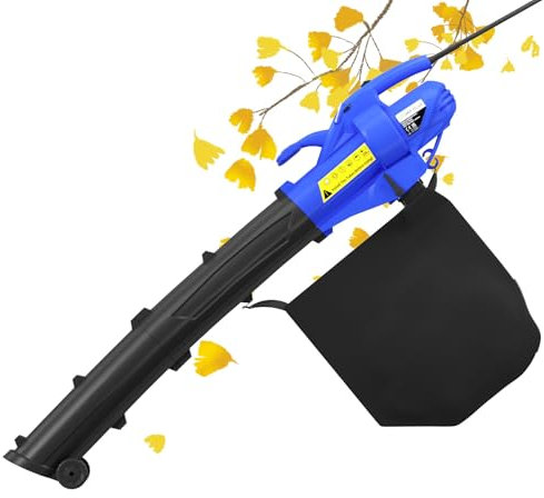 Souffleur de Feuilles 3500 W Souffleur de Jardin Aspirateur de Jardin électrique Aspirateur Broyeur Broyeur 3 en 1, Nettoyeur de Jardin léger avec Sac d'aspirateur de 35 L pour souffler, Aspirer, dé