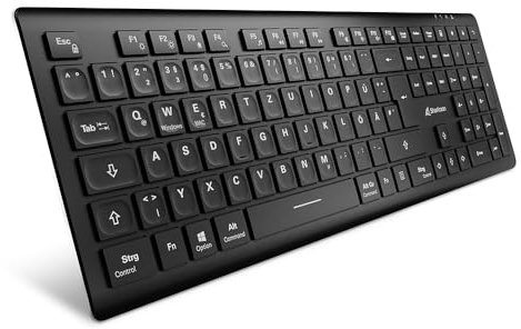 Sharkoon OfficePal K30W, Schwarz, Drahtlose Tastatur