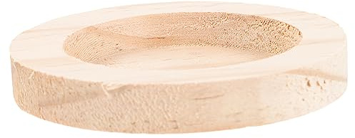 TOYANDONA Wood Hamster Feeder Guinea Pig Bowl Washable Wear-Resistant Feeding Bowl Natural Solid Wood Small Animal Food Container for Hamster Squirrel Chinchilla Rabbit Home Use