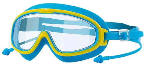 Sghtil Occhiali da nuoto per bambini – Occhiali da nuoto anti-appannamento | Protezione UV accessori per sport acquatici con tappi per le orecchie per età compresa tra 3 e 15 anni