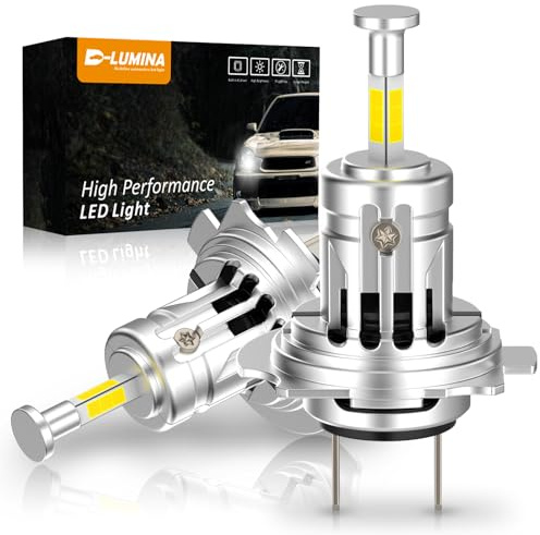 D-Lumina Lampadina LED H7 360° illuminazione, 120W 28000LM,Lampada per LED H7 Auto 12V Bianco 6500K, kit di fari 600% super luminoso di ricambio per alogena