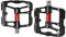 VOANZO Pedale Radfahren MTB Fahrrad Pedal Mountainbike aluminiumlegierung Ultraleicht Ultra Running Sealed Lager Achse rutschfeste Pedale für rennrad BMX Fahrrad (schwarz rot)