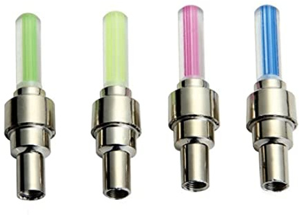 4pcs Roue de Vélo Flash Lumière LED Pneu Valve Cap Light pour Voiture, Vélo, Moto - Eclairage Pièces et Accessoires