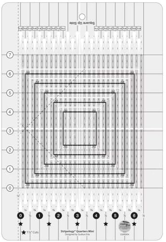 Creative Grids Stripology Quarters Mini Strip Cutting Ruler
